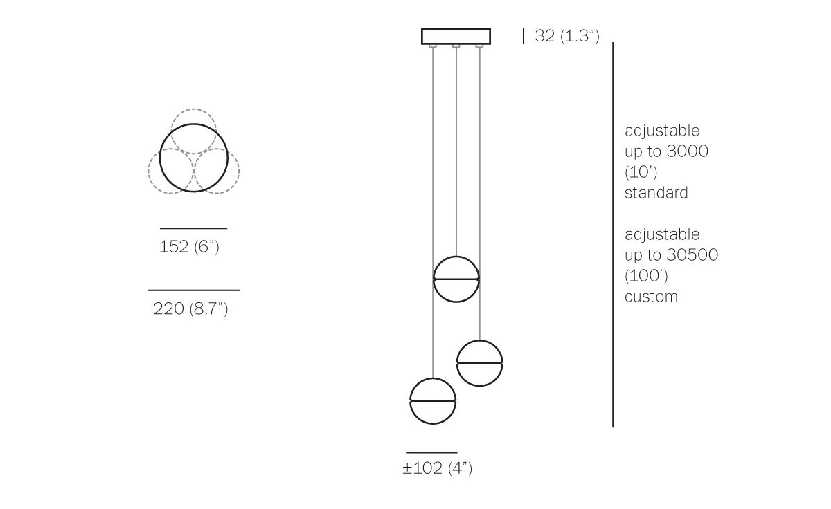 bocci 14.3 three pendant chandelier