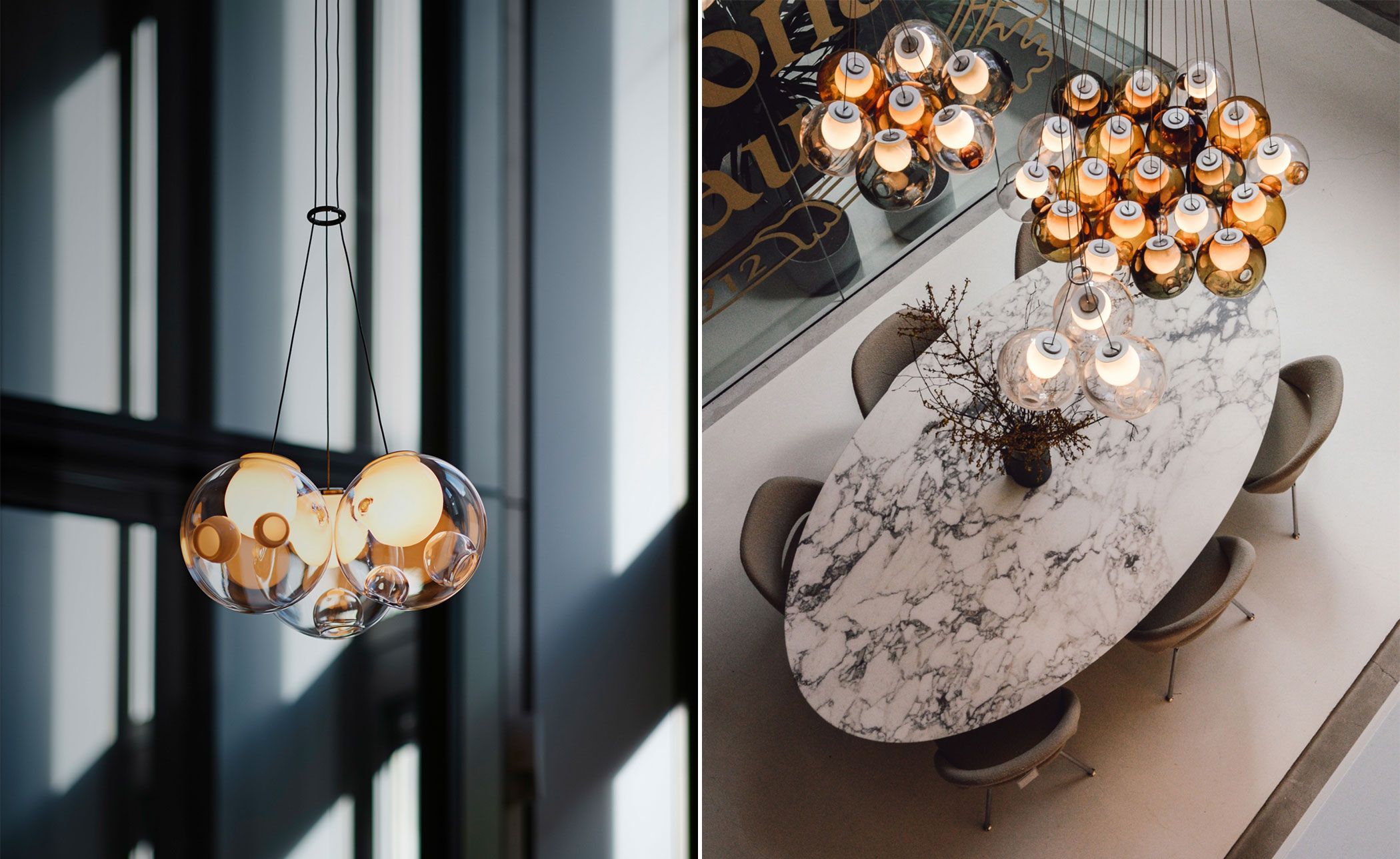 bocci 28.3 cluster three pendant chandelier