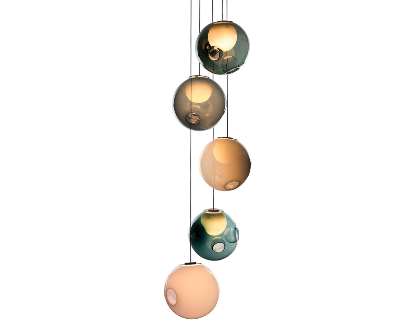 bocci 28.5 random five pendant chandelier