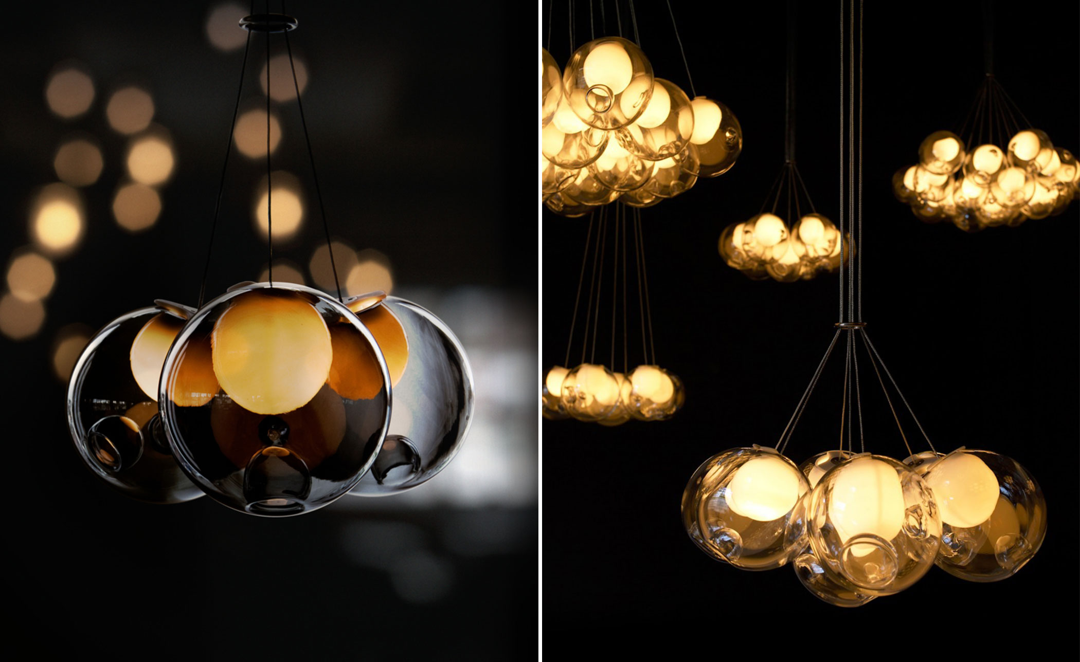 bocci 28.7 cluster seven pendant chandelier