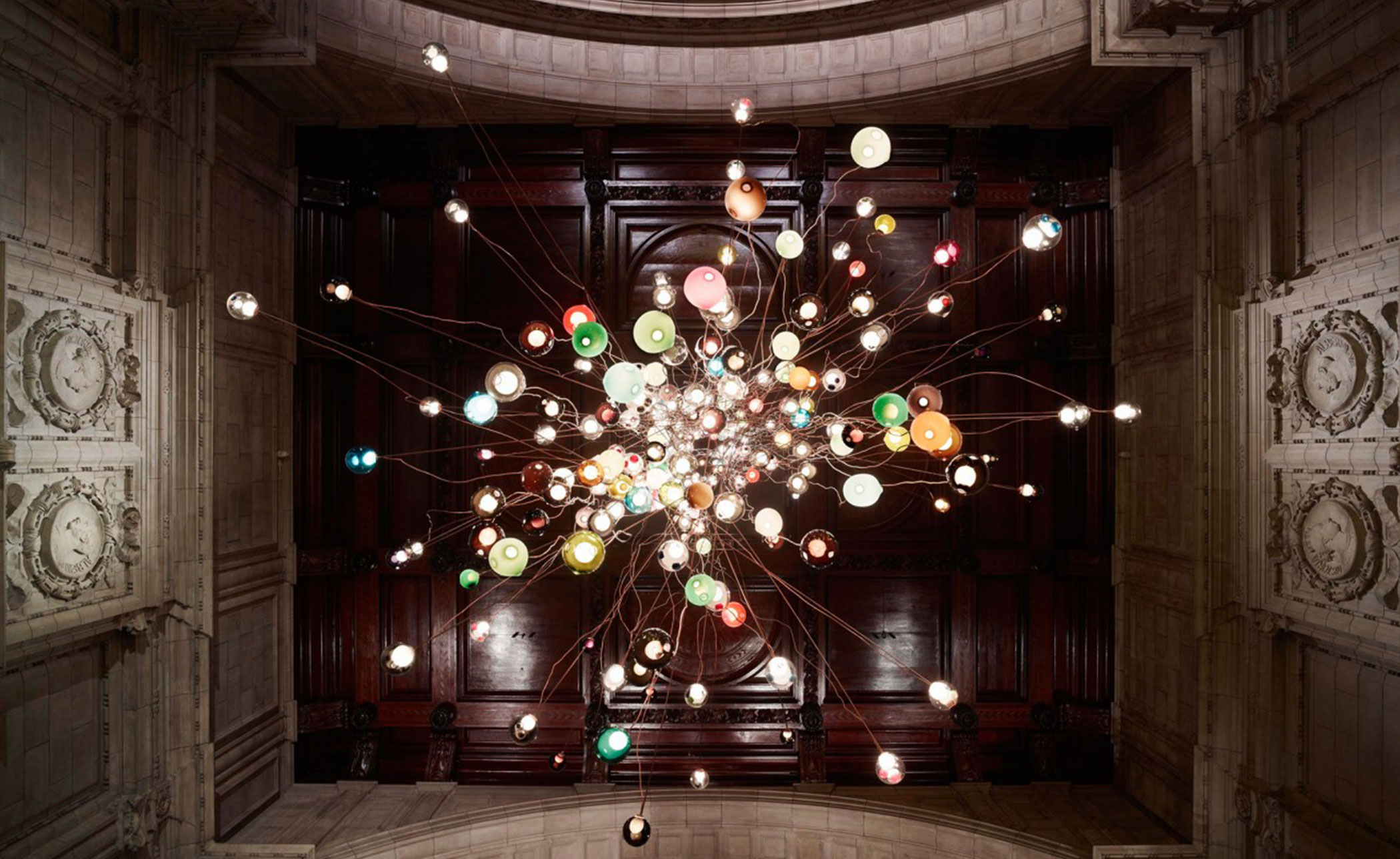 bocci 28.7 cluster seven pendant chandelier
