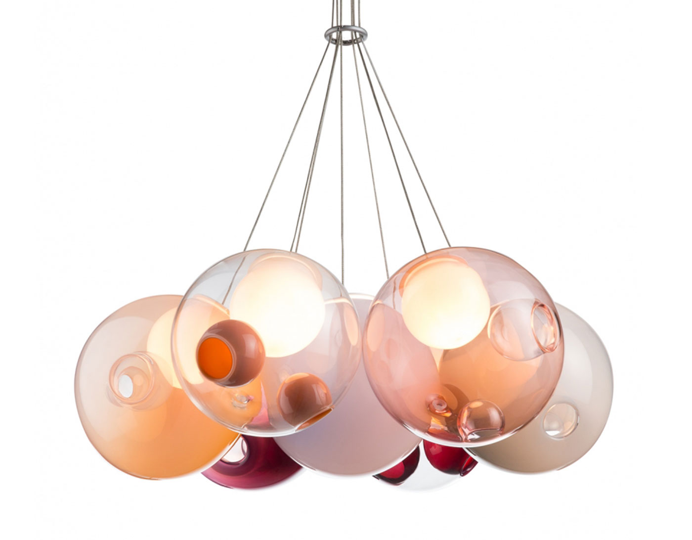 bocci 28.7 cluster seven pendant chandelier
