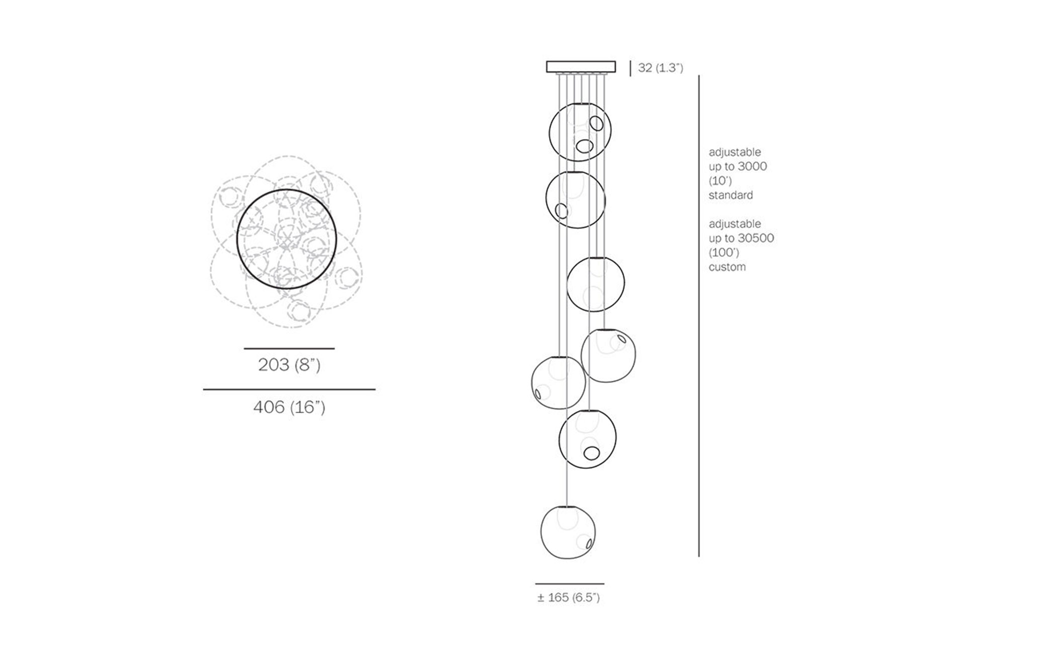 bocci 28.7 random seven pendant chandelier