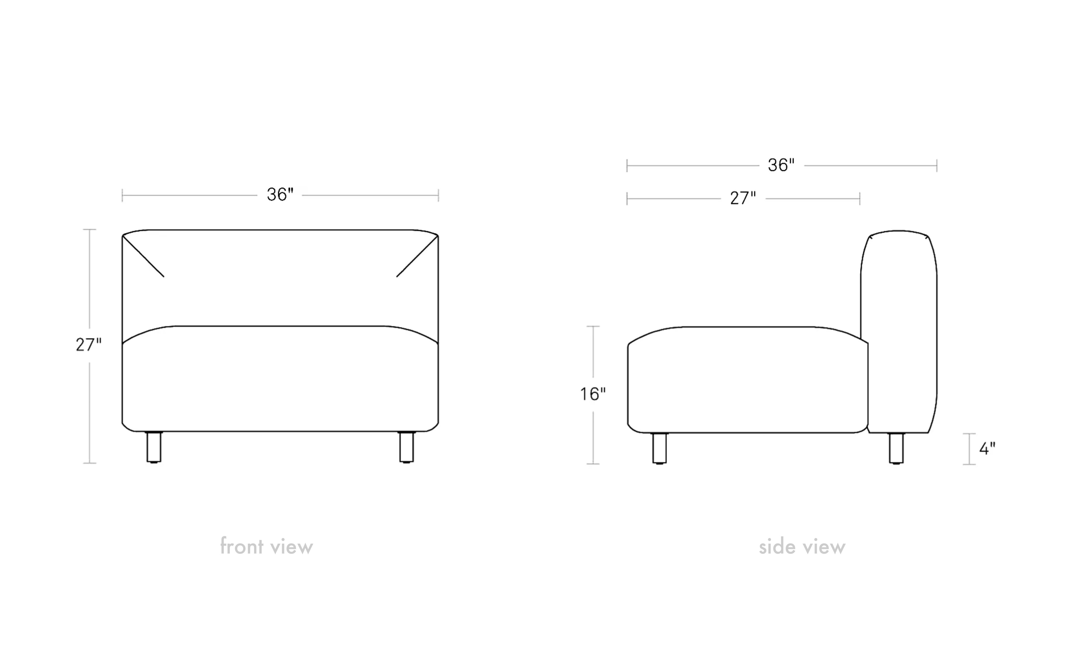 9 yard outdoor armless lounge chair