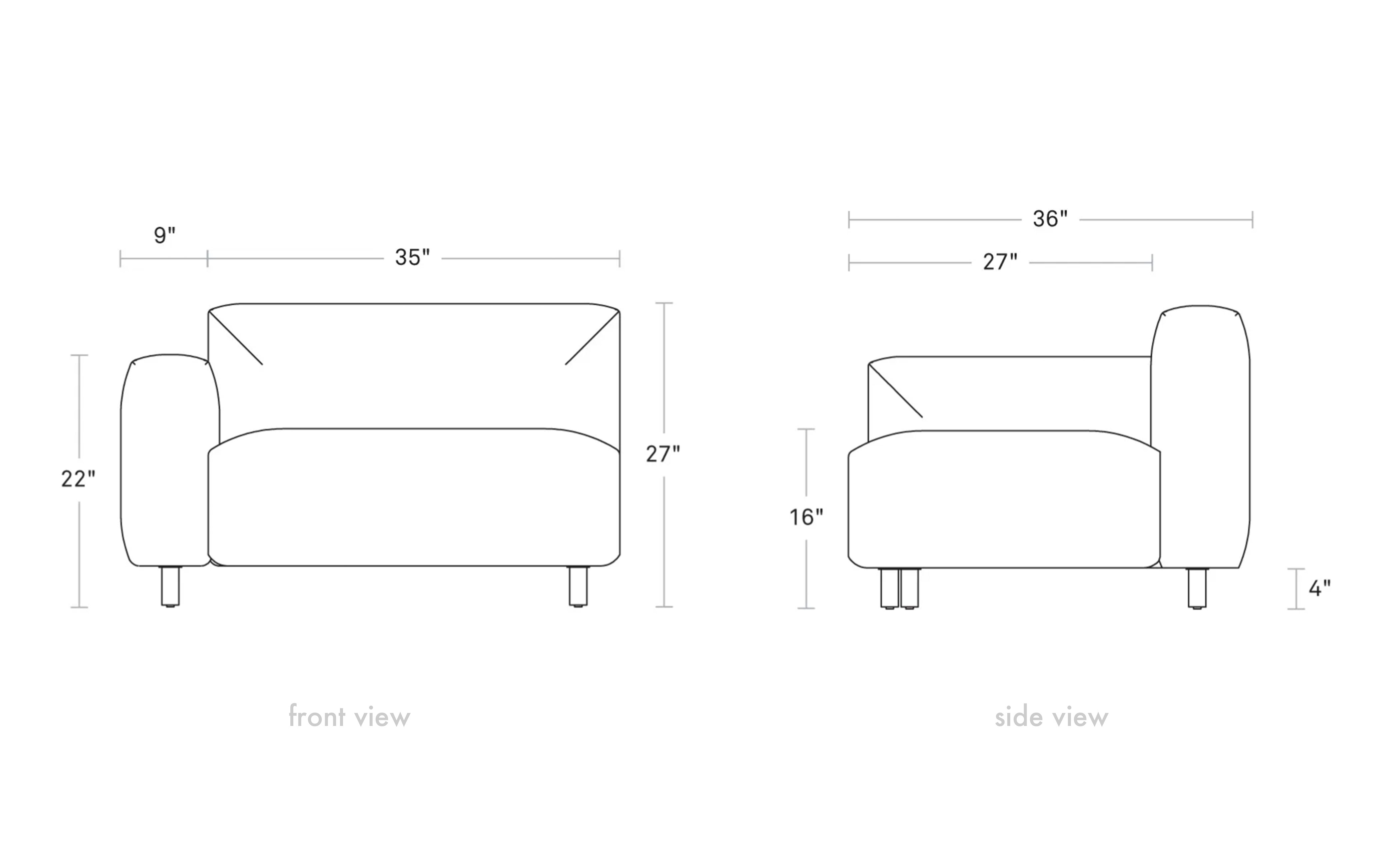 9 yard outdoor single arm lounge chair