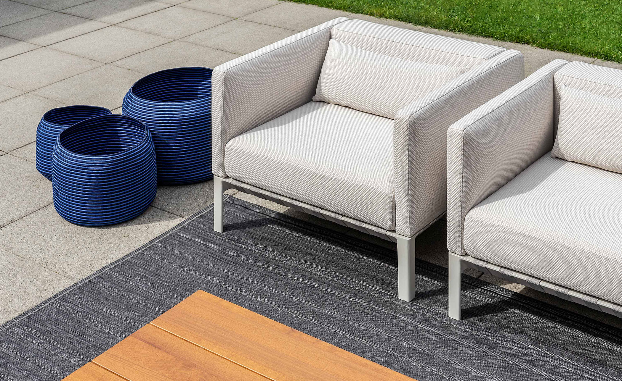 able outdoor 76 inch armless sofa