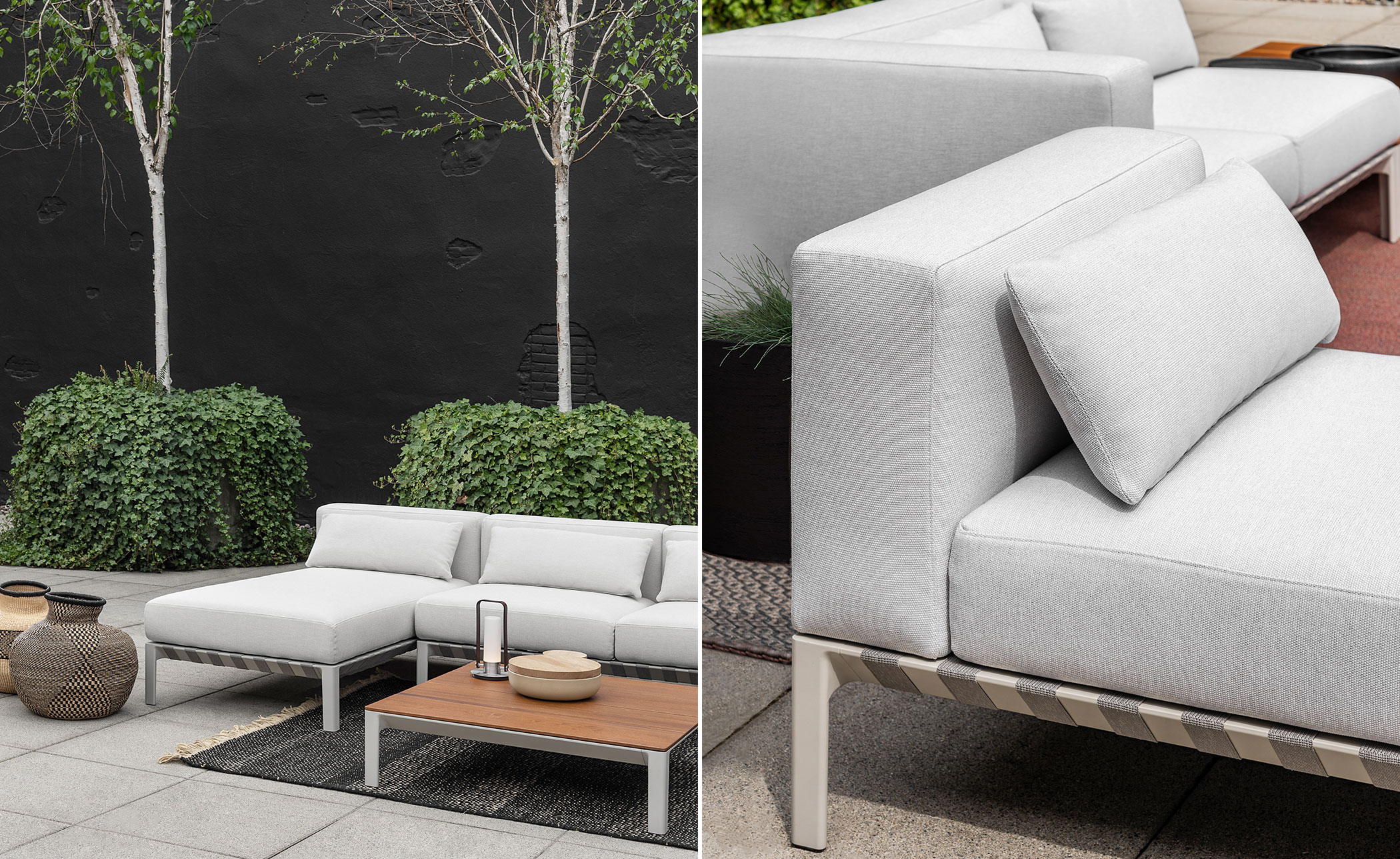 able outdoor large sofa with chaise