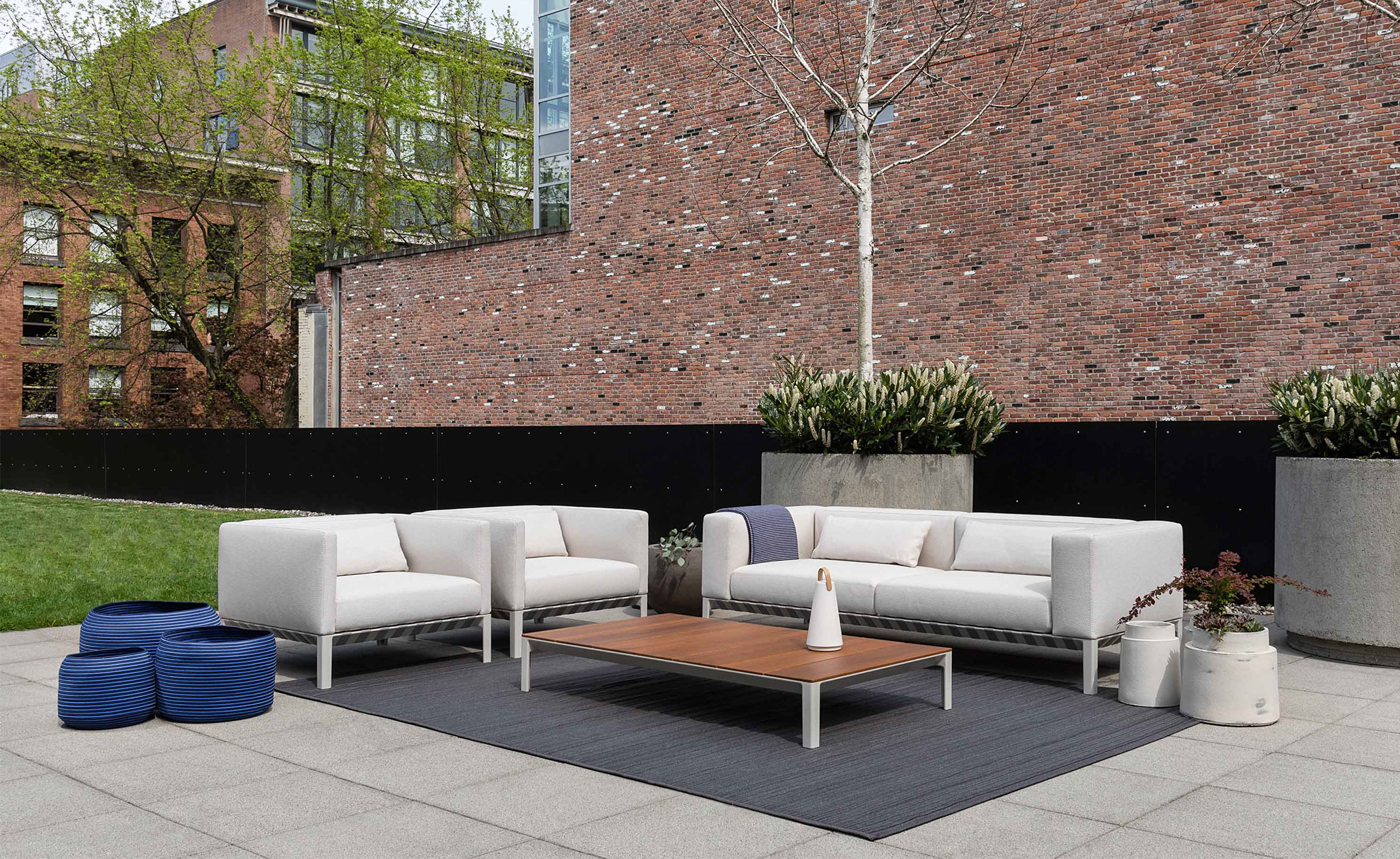 able outdoor small sofa with chaise