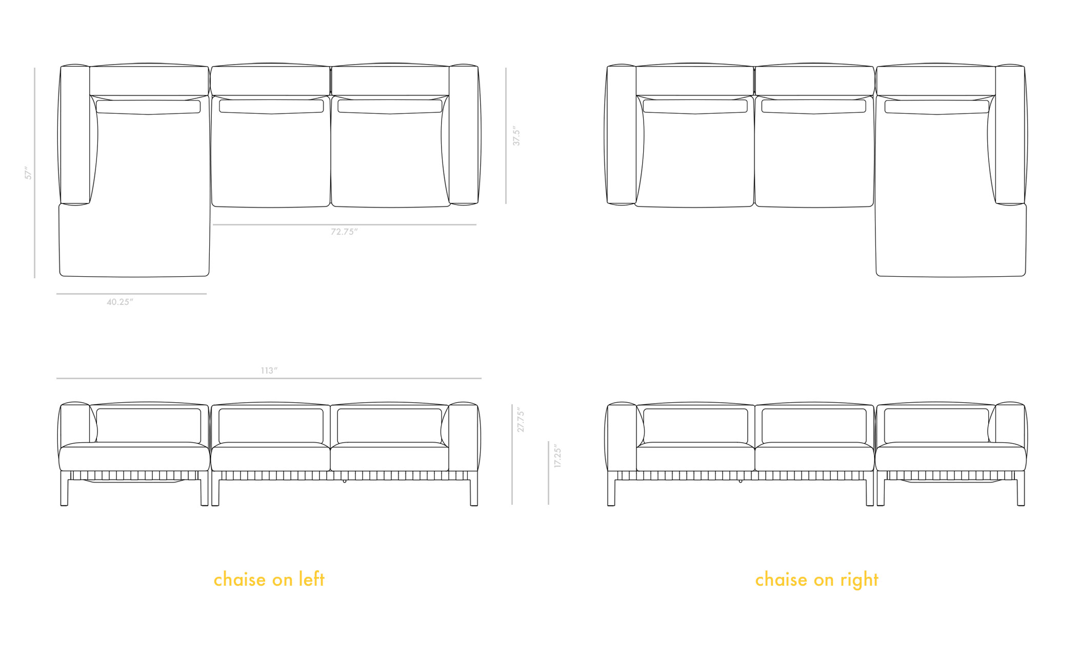 able outdoor small sofa with chaise