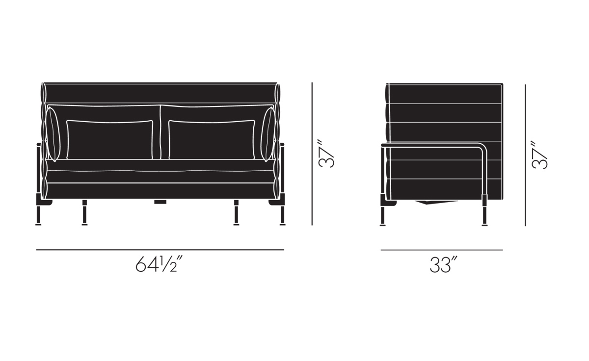 alcove 2 seater sofa