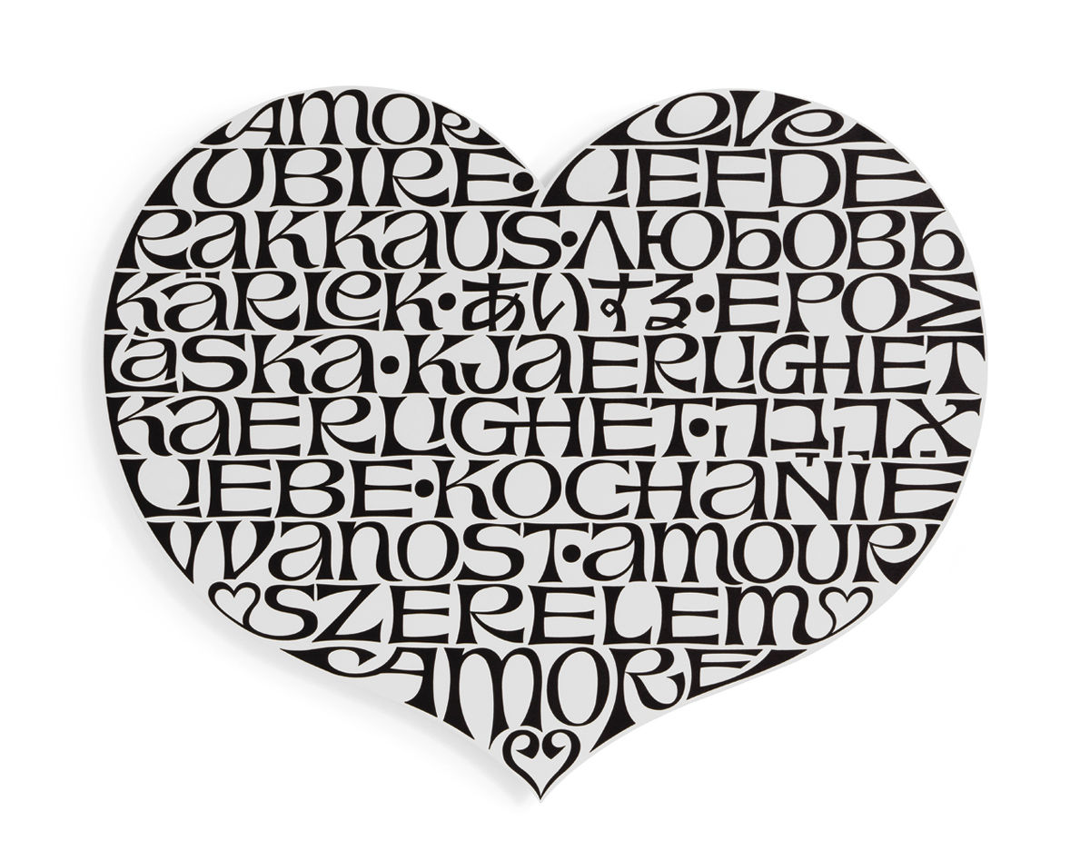 alexander girard metal wall relief international love heart