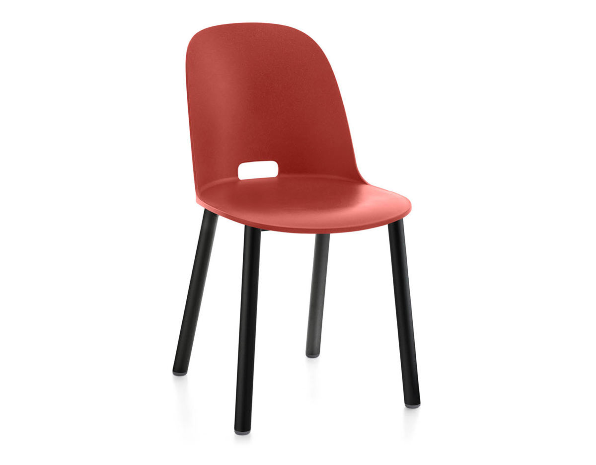 alfi high back chair with aluminum base