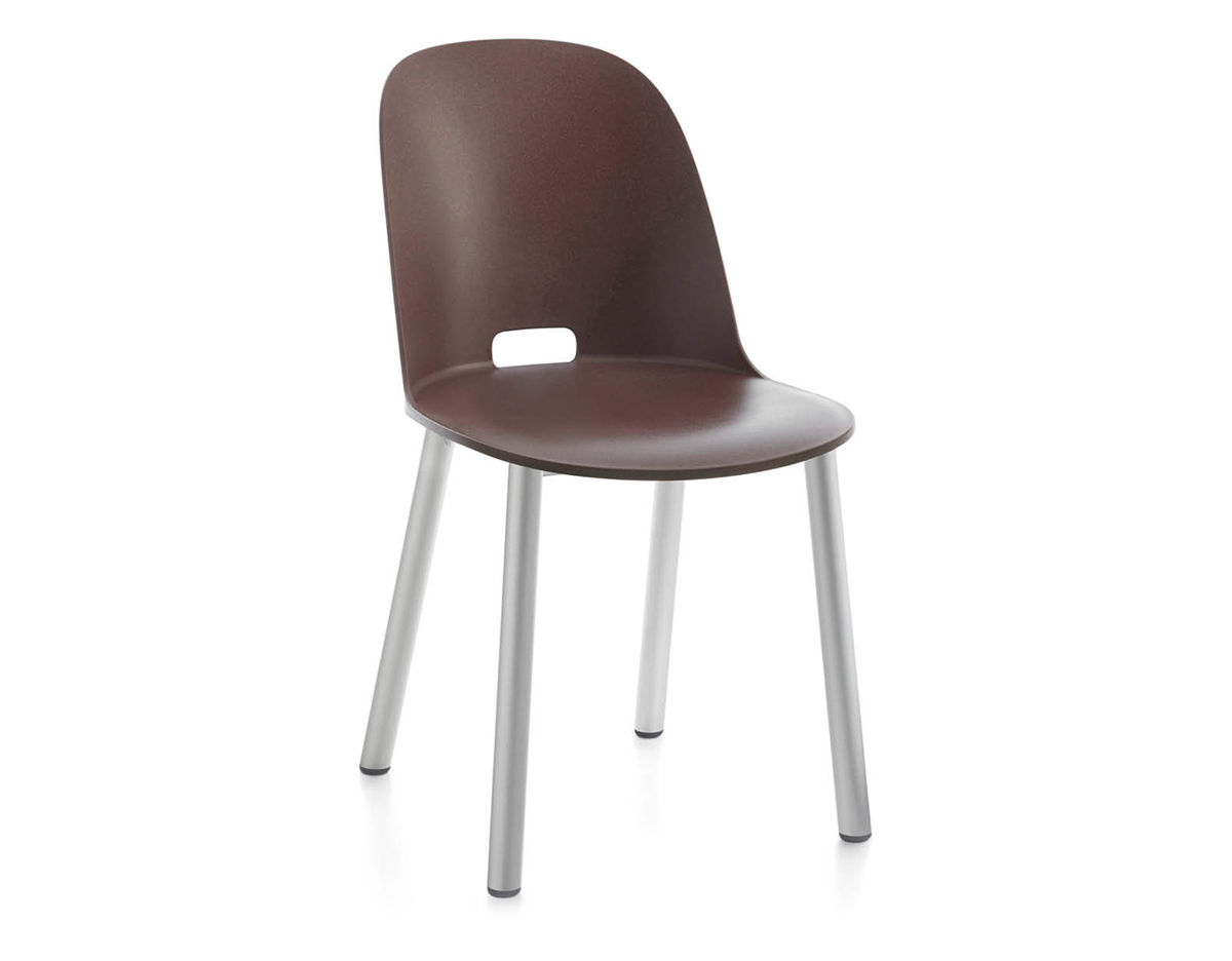 alfi high back chair with aluminum base