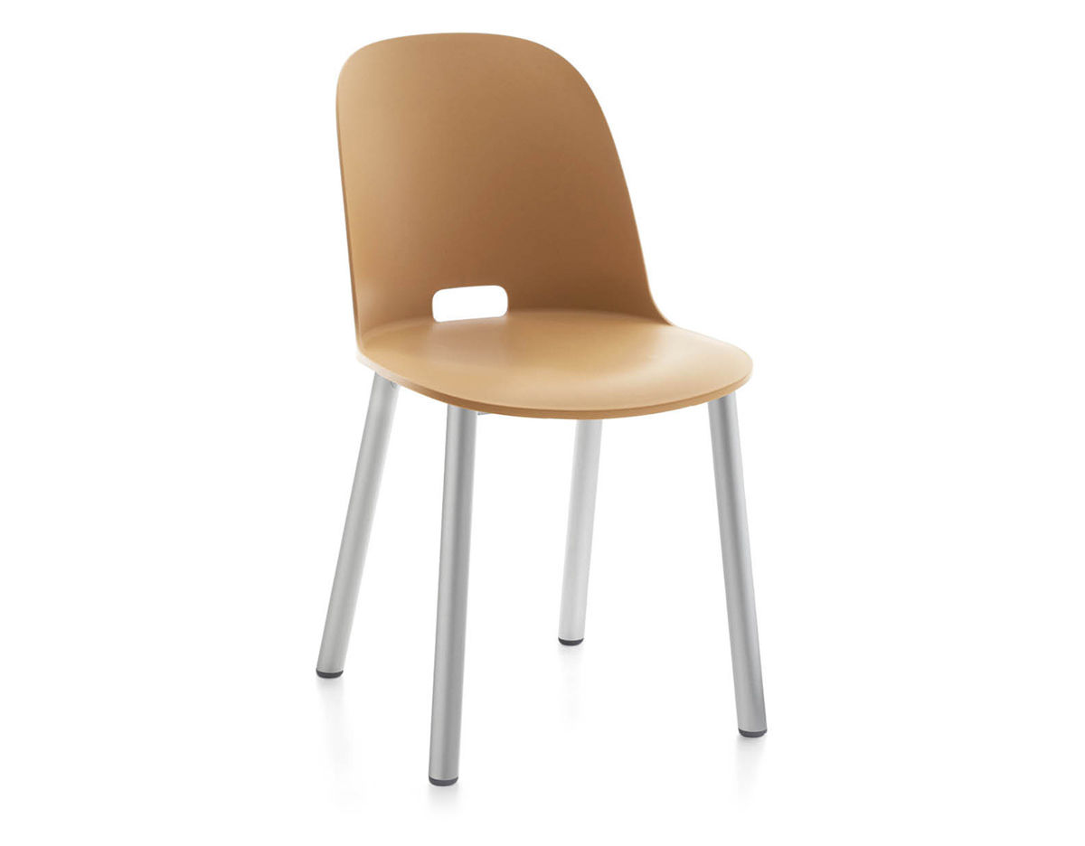 alfi high back chair with aluminum base