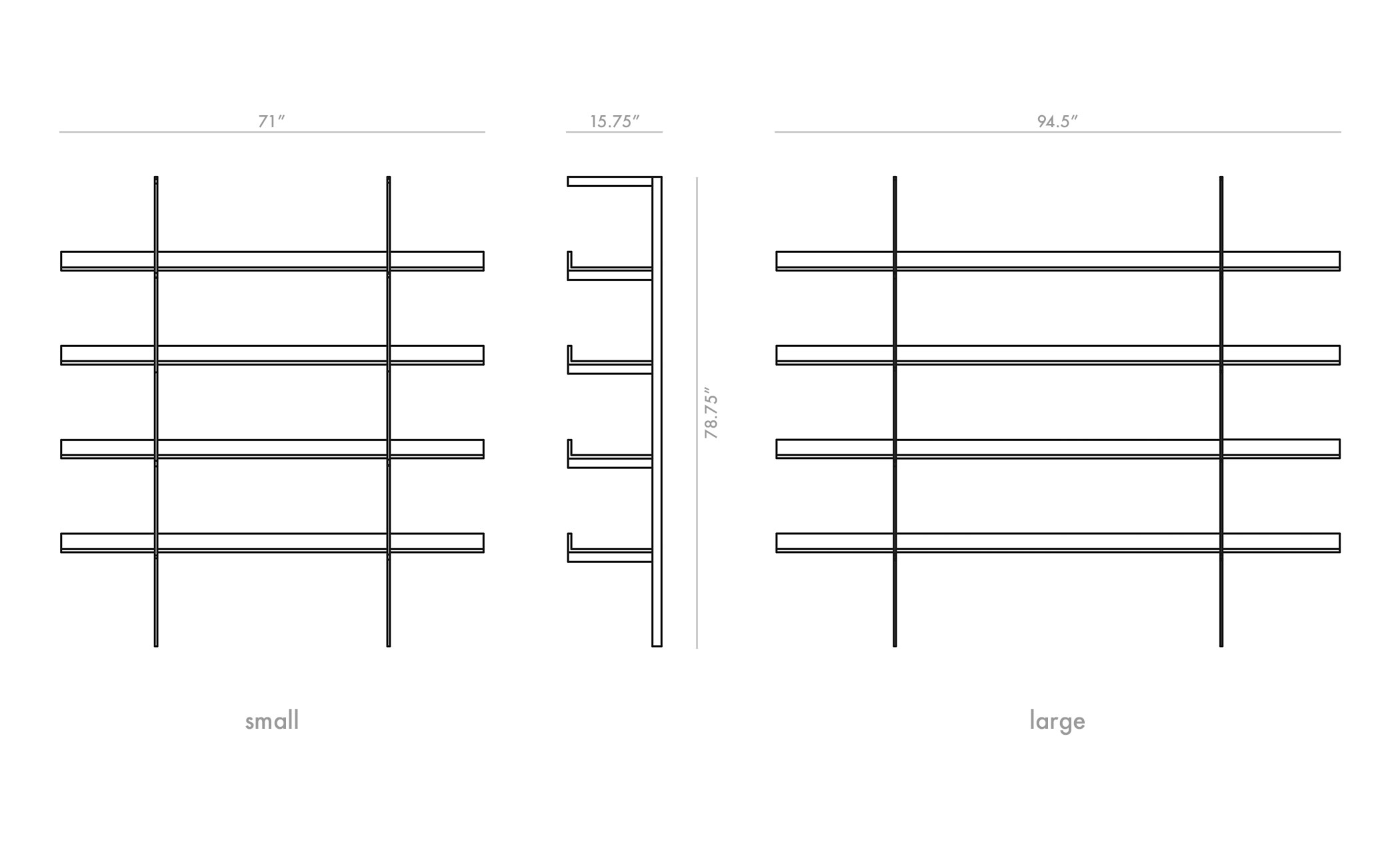 Aliante Wall Shelving Unit