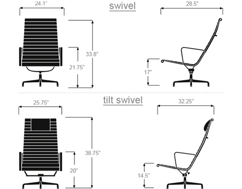 eames&reg; aluminum group lounge chair