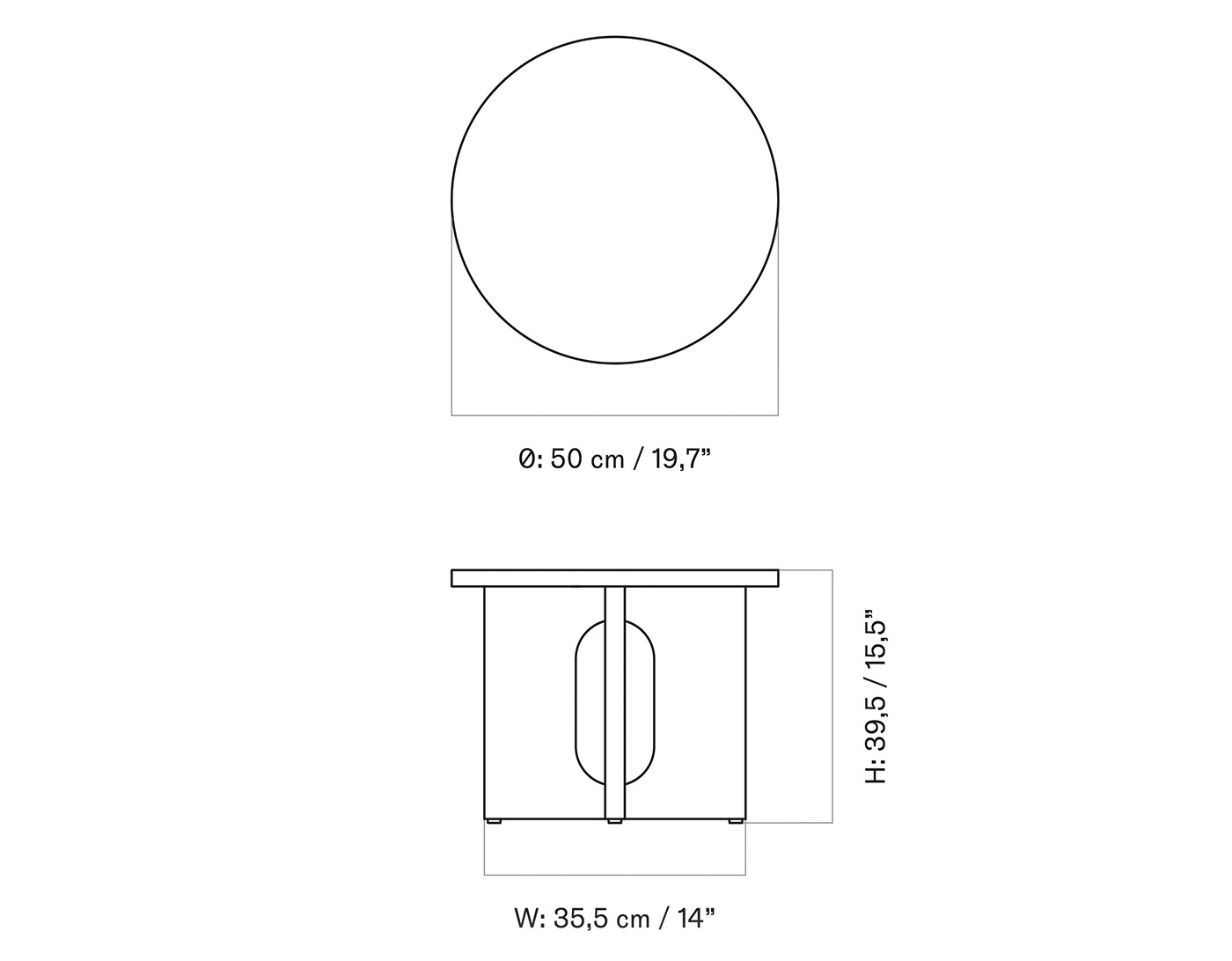 Androgyne Wood Side Table