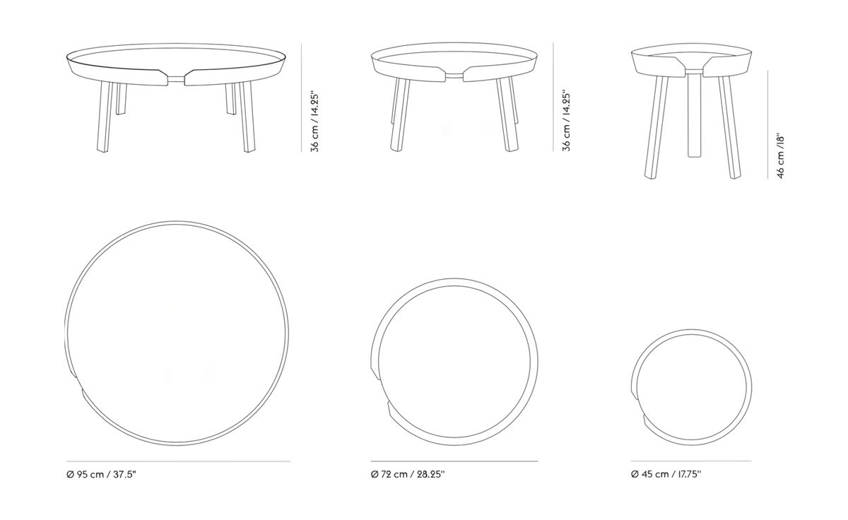 around coffee table