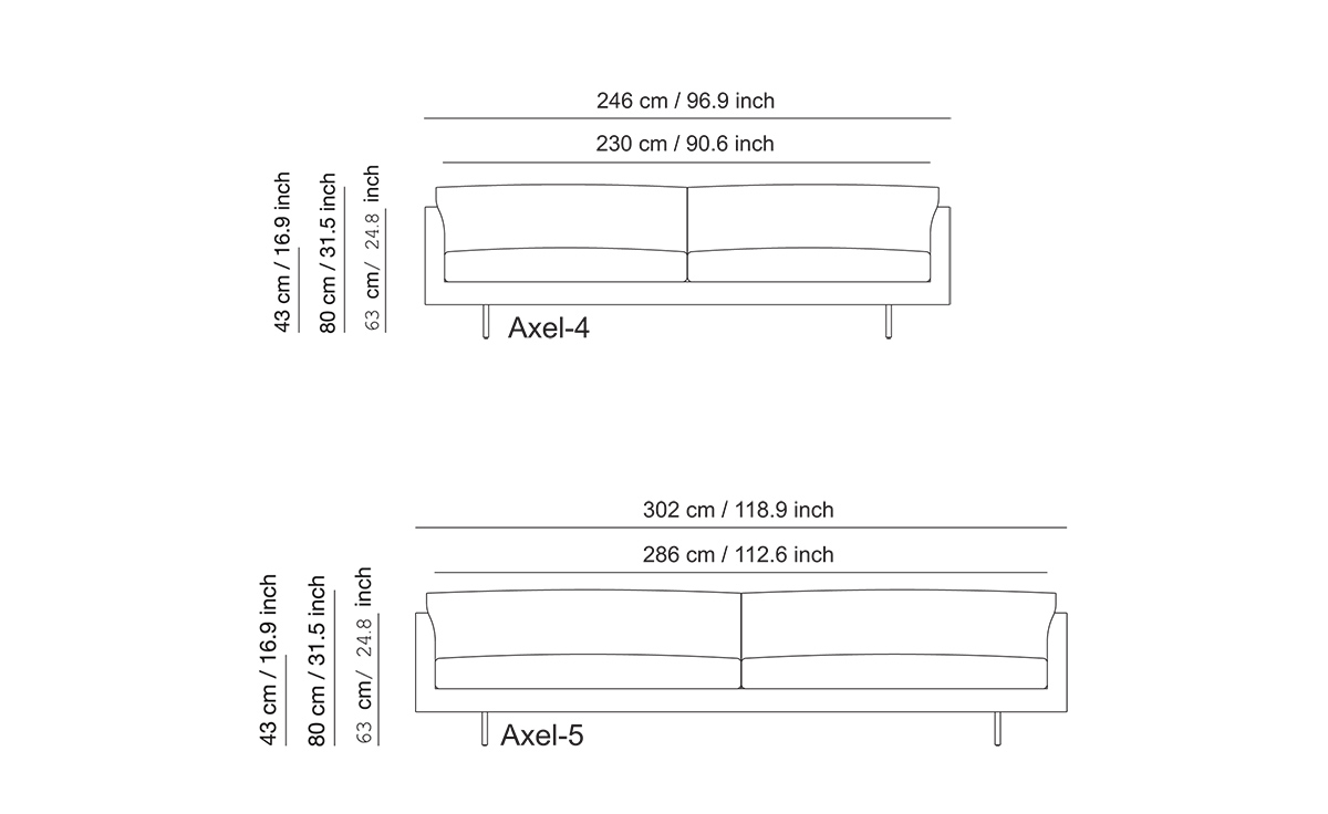 axel 4 seat sofa