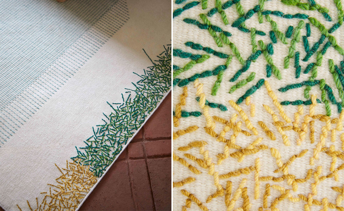 backstitch calm rug
