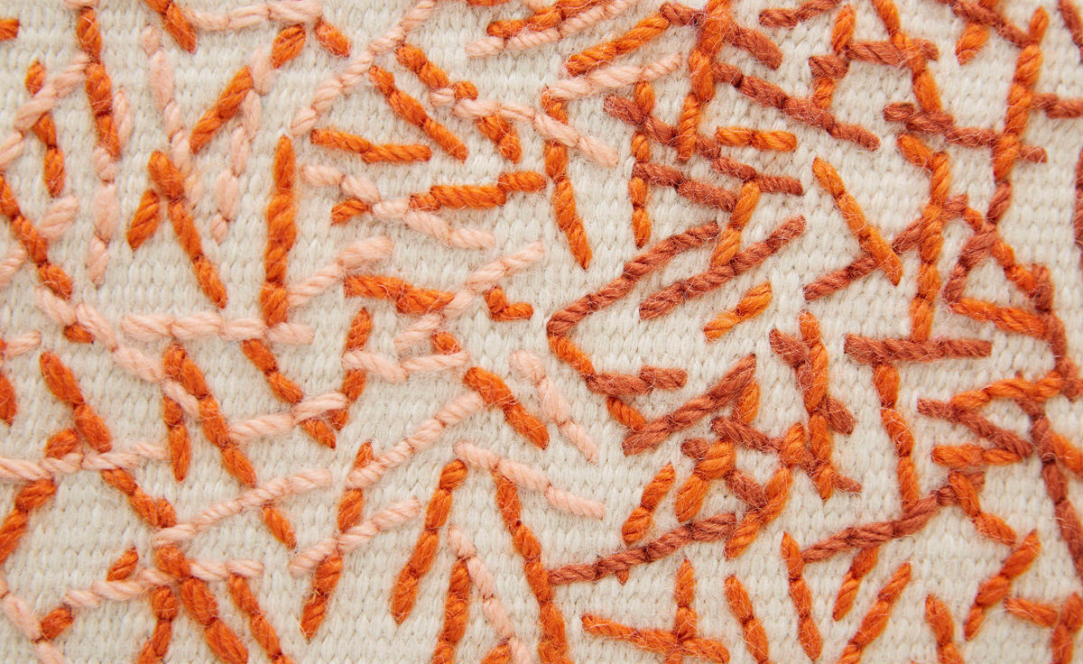 backstitch calm rug