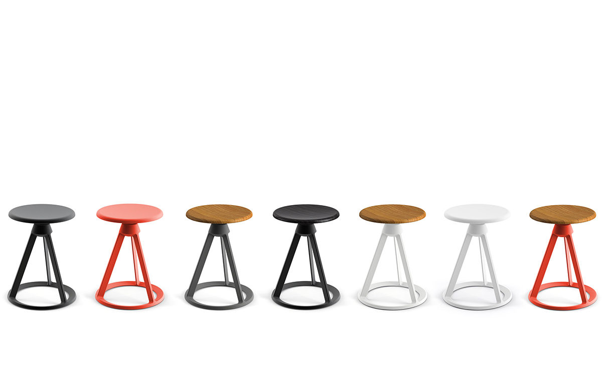 barber & osgerby piton fixed height stool