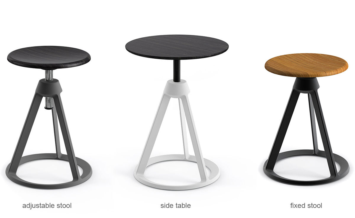 barber & osgerby piton fixed height stool