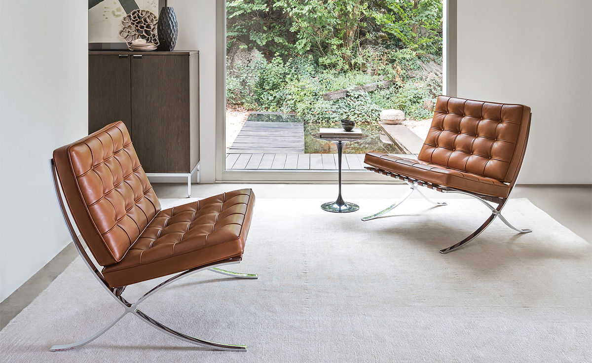 barcelona chair chrome plated