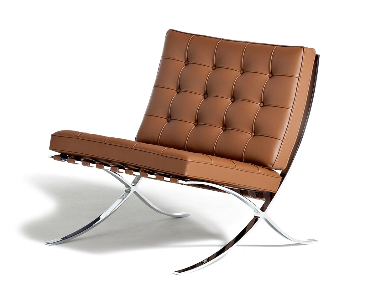 barcelona chair chrome plated