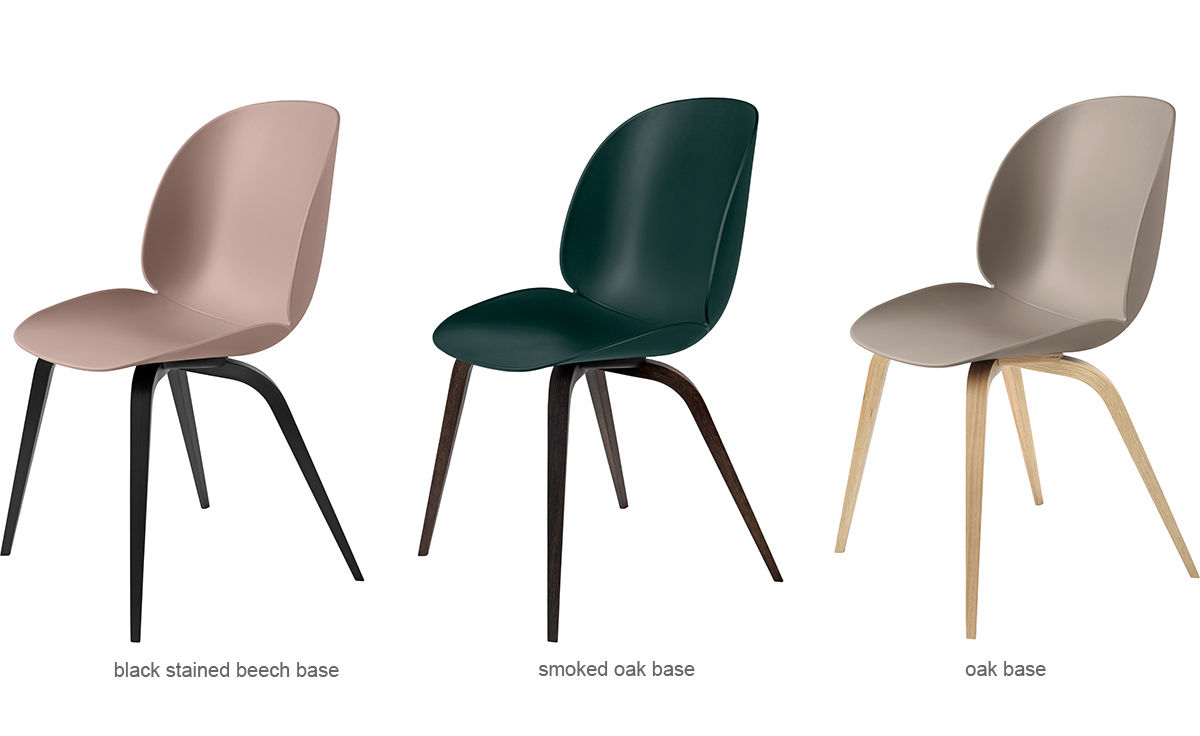beetle dining chair with wood base