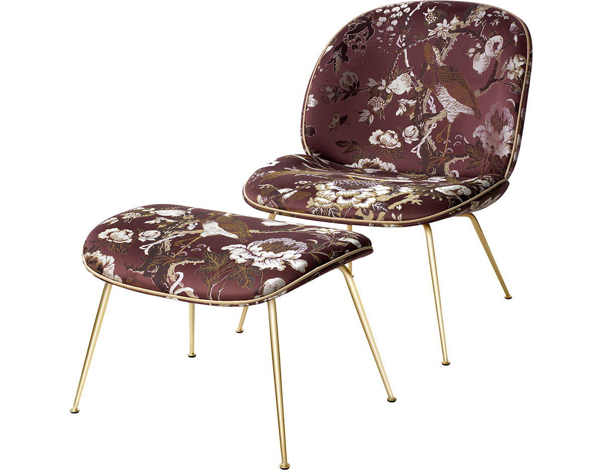 beetle lounge chair & ottoman with conic base