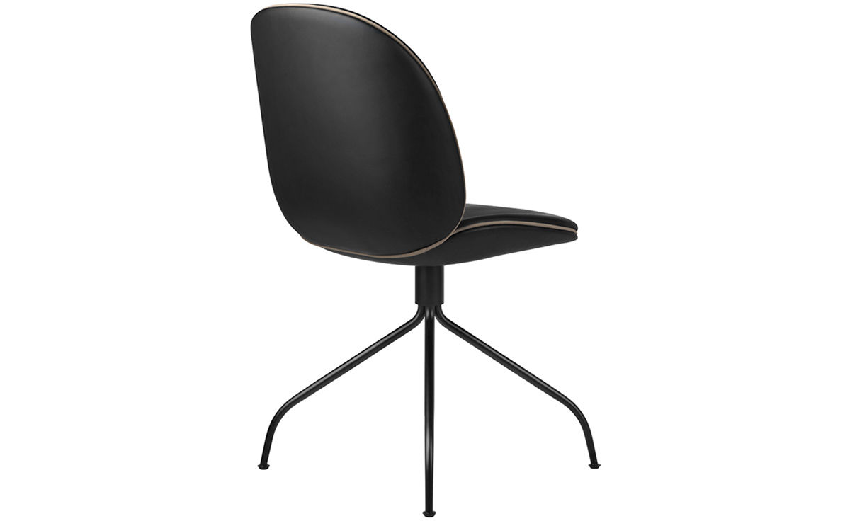 beetle upholstered meeting chair with swivel base