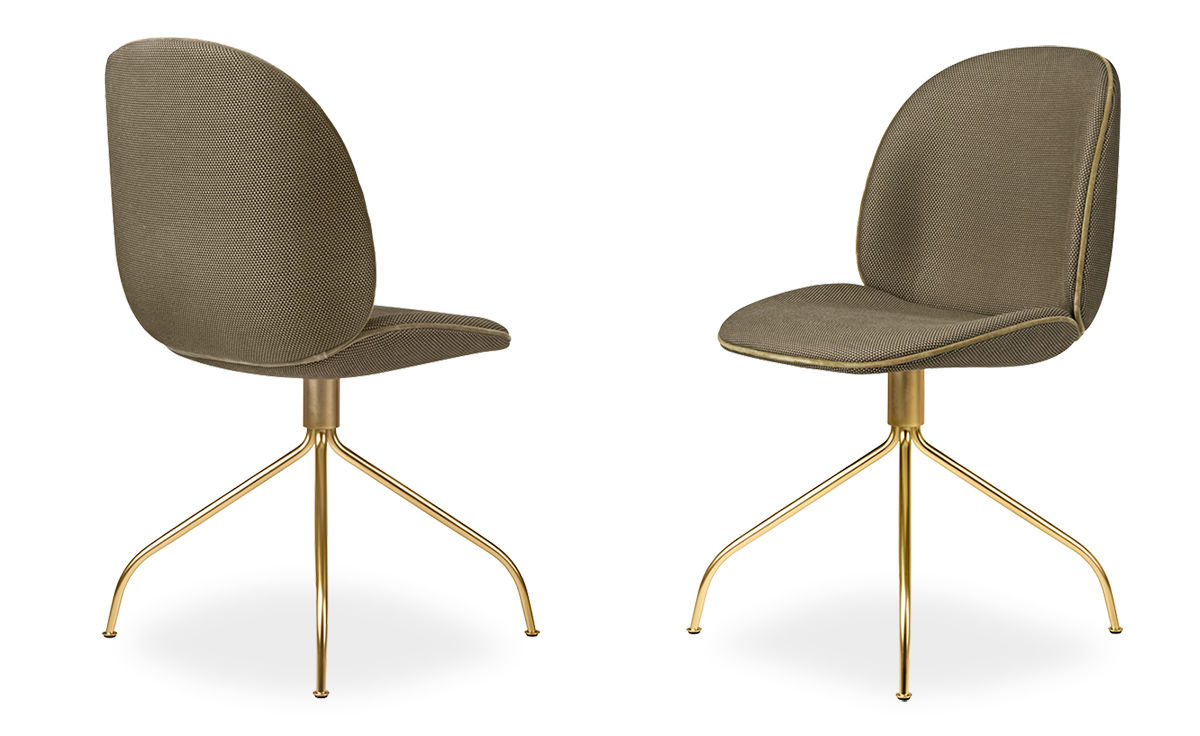 beetle upholstered meeting chair with swivel base