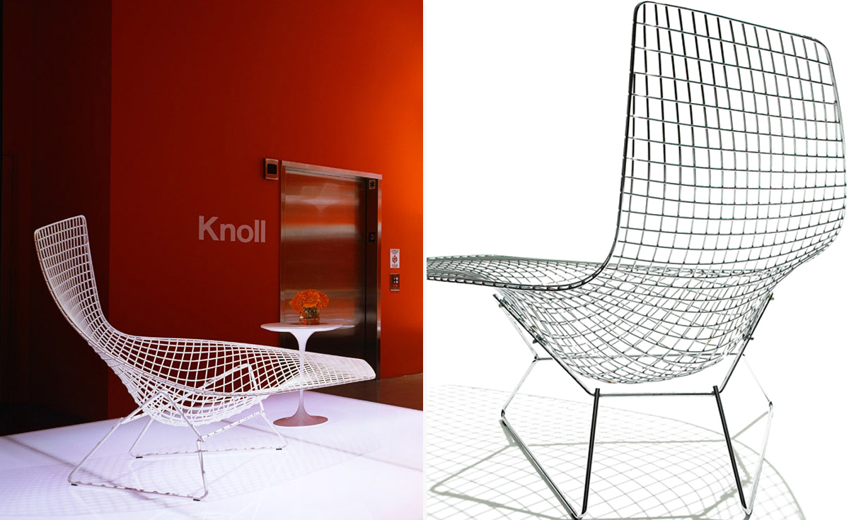 bertoia asymmetric chaise lounge