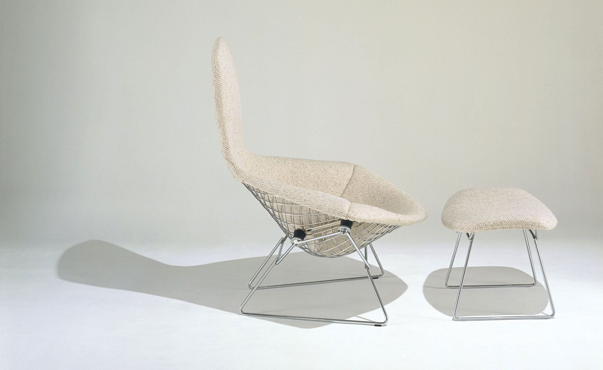 bertoia bird chair & ottoman
