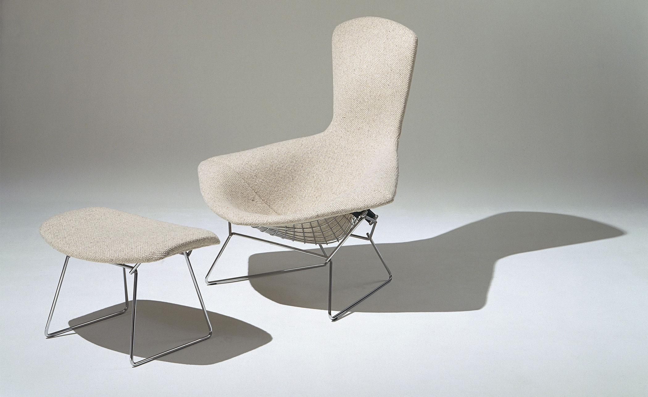 bertoia bird chair & ottoman