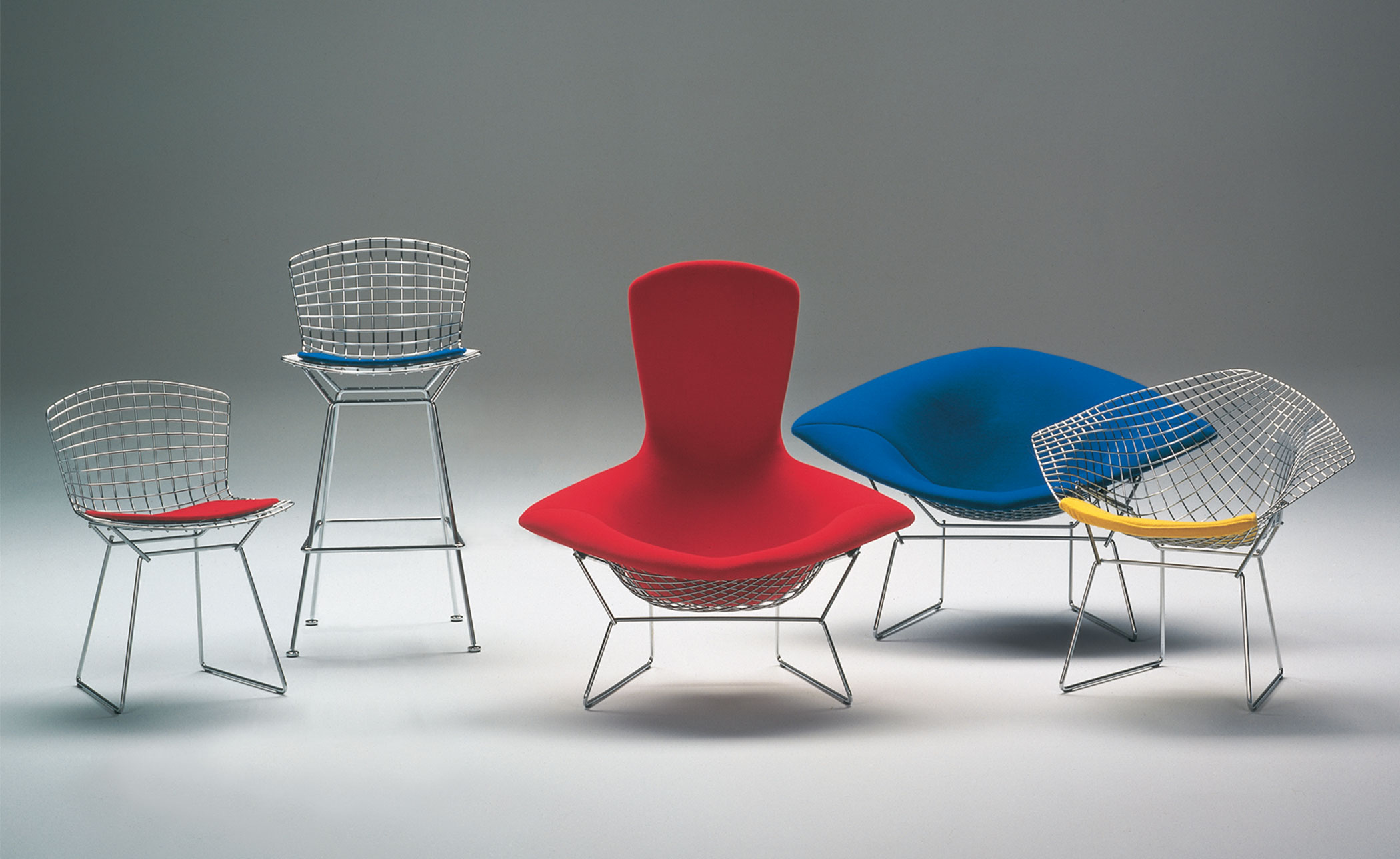 bertoia bird chair & ottoman