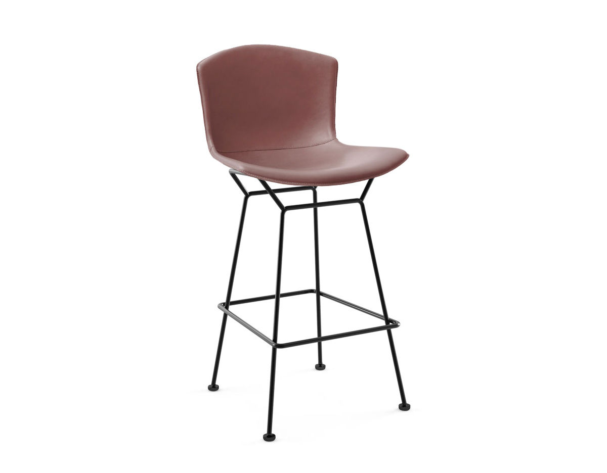 bertoia leather covered stool