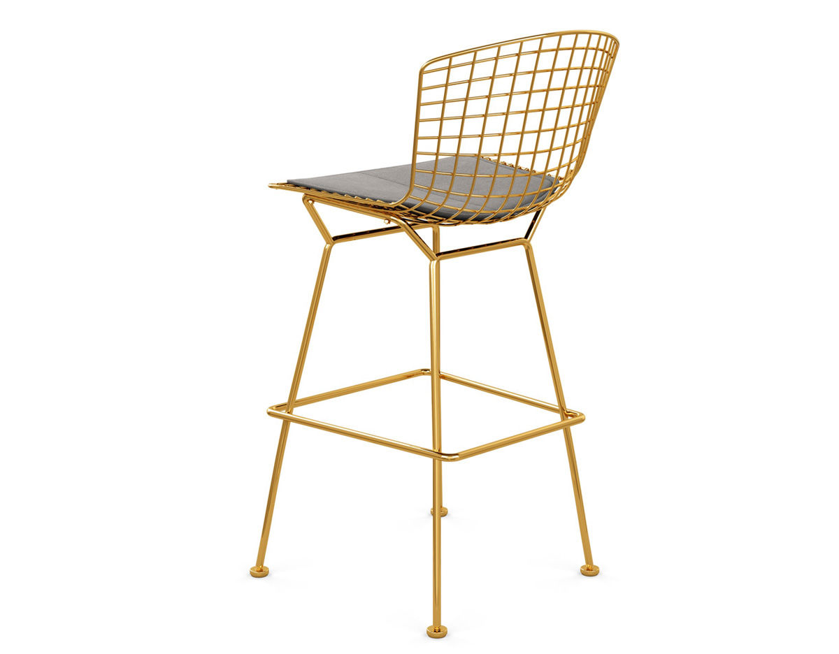 bertoia stool with seat cushion