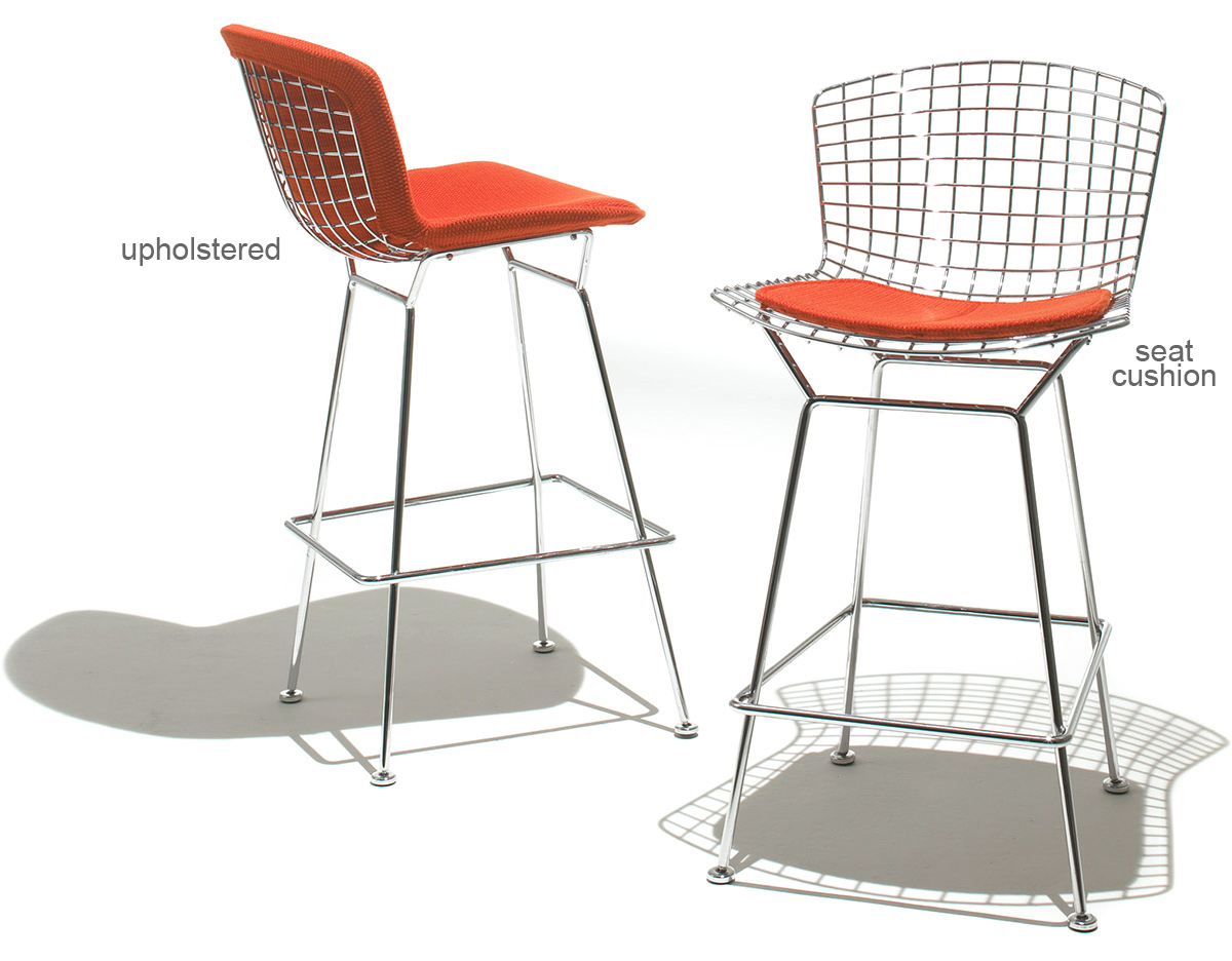bertoia stool with seat cushion