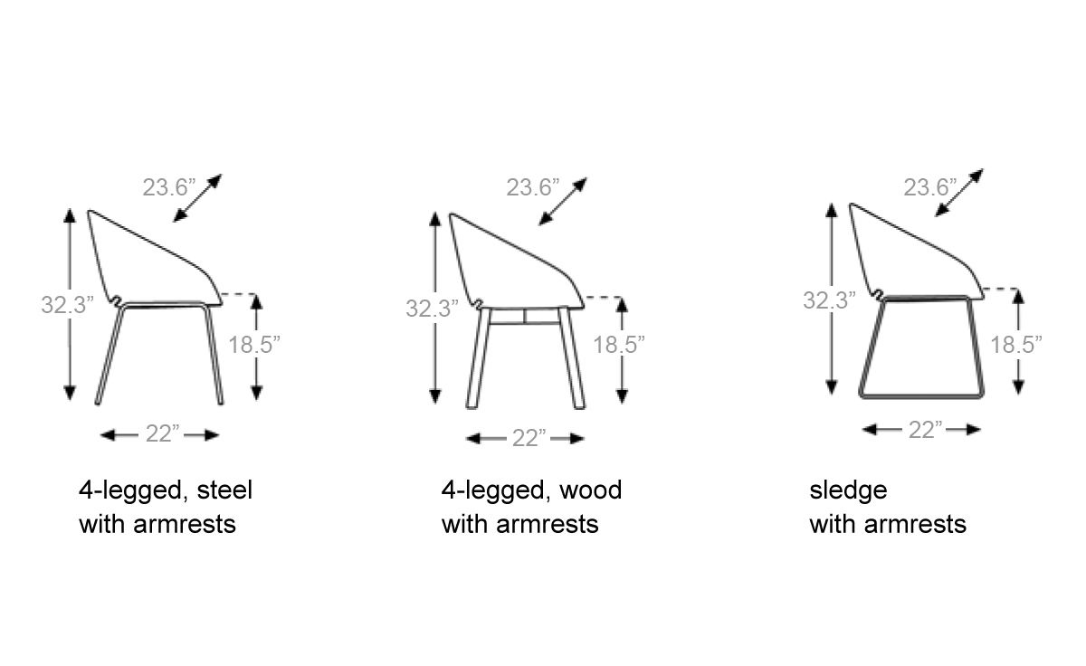 beso wood 4 leg armchair