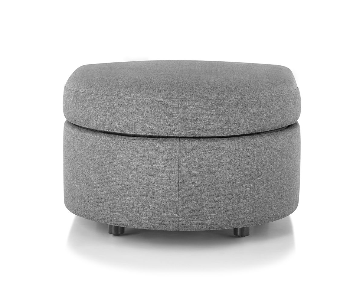bevel rounded ottoman