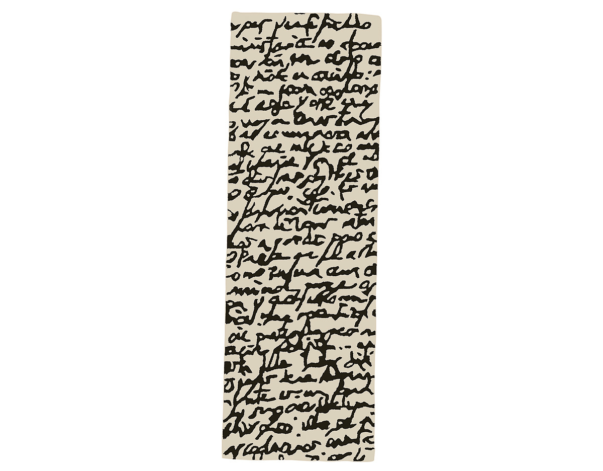 black on white collection manuscrit rug