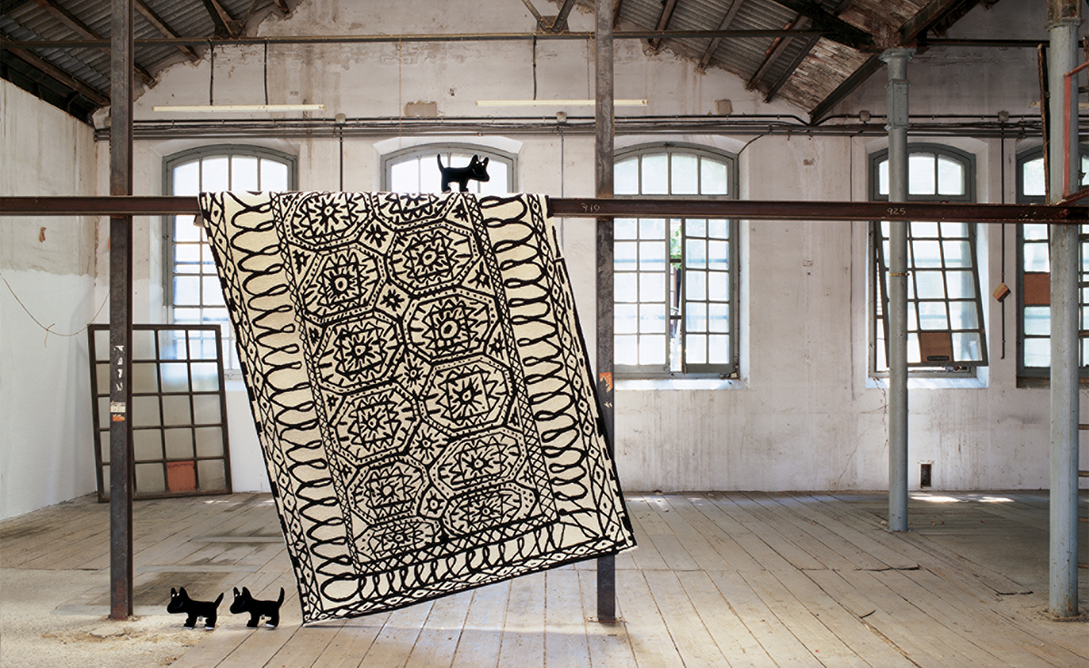 black on white collection estambul rug