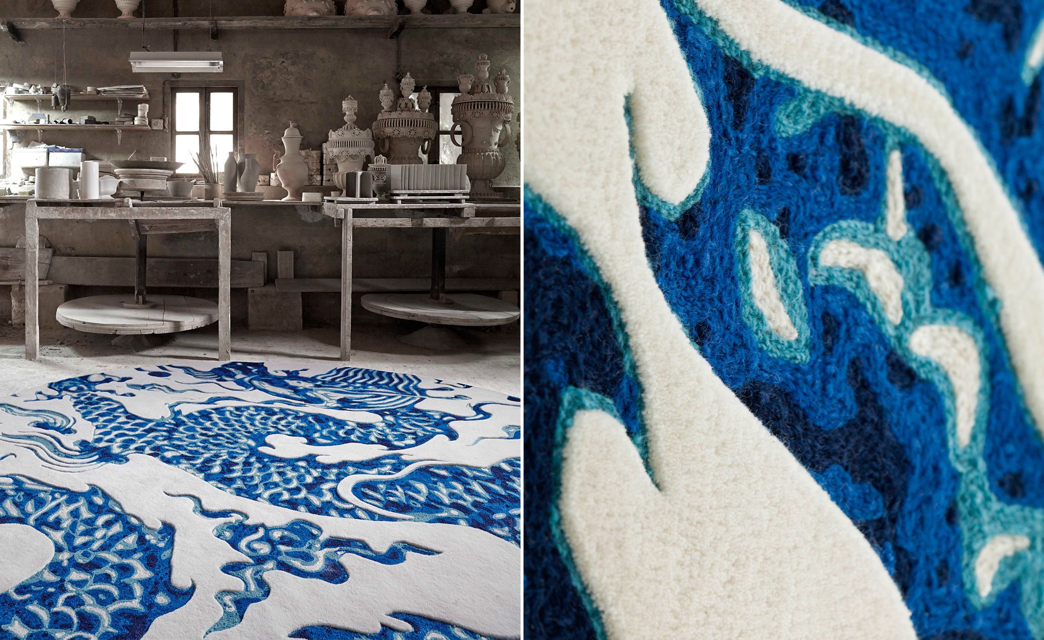 Blue China Rug