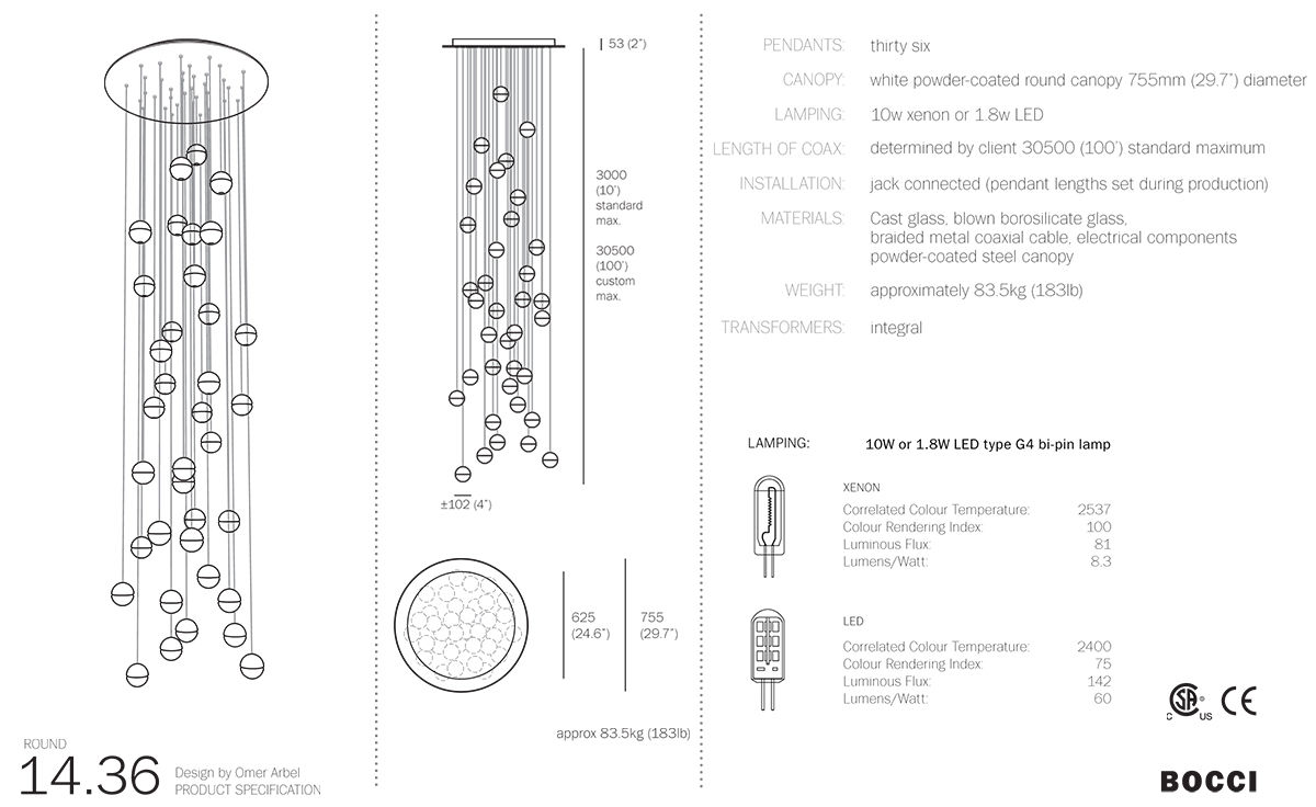 bocci 14.36 thirty six pendant chandelier