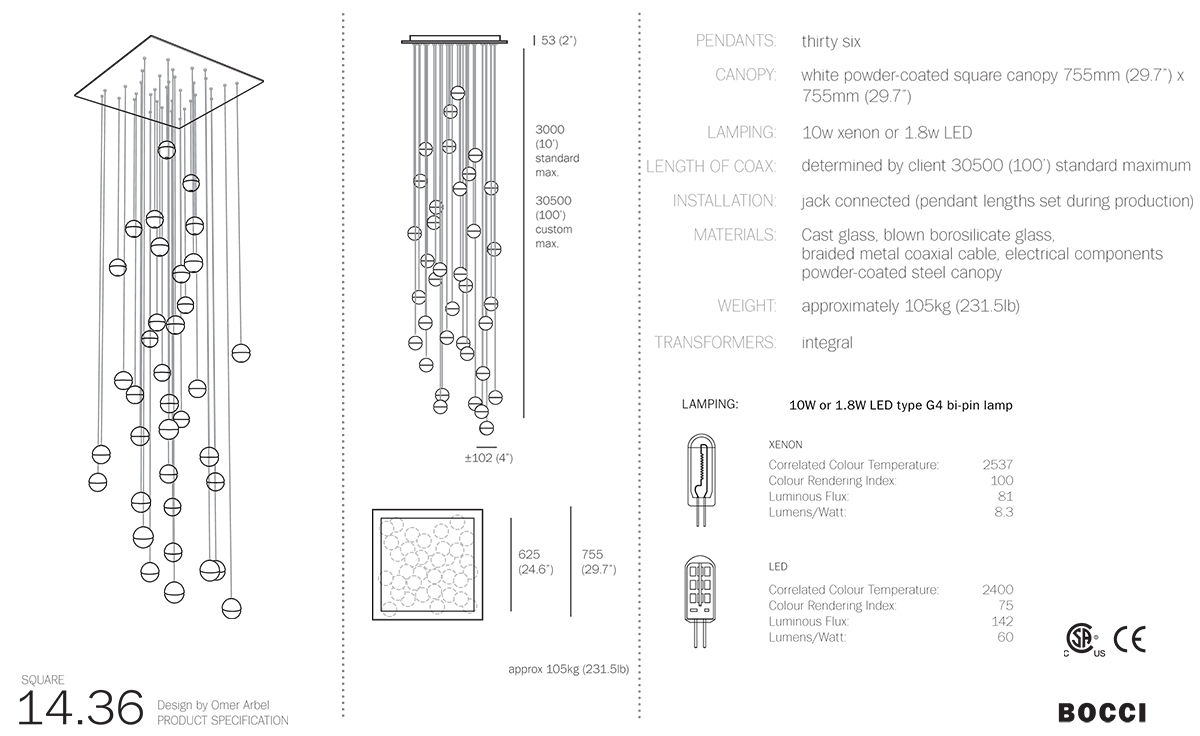 bocci 14.36 thirty six pendant chandelier