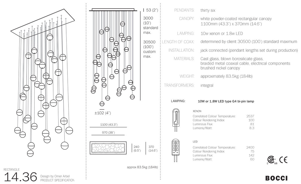 bocci 14.36 thirty six pendant chandelier