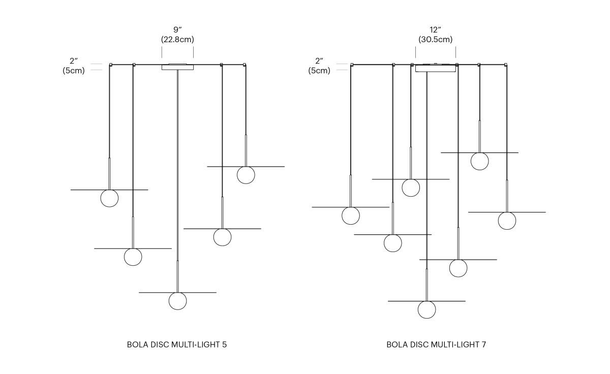 bola disc multi suspension lamp