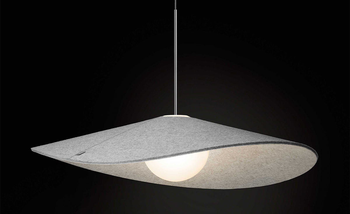 bola felt suspension lamp